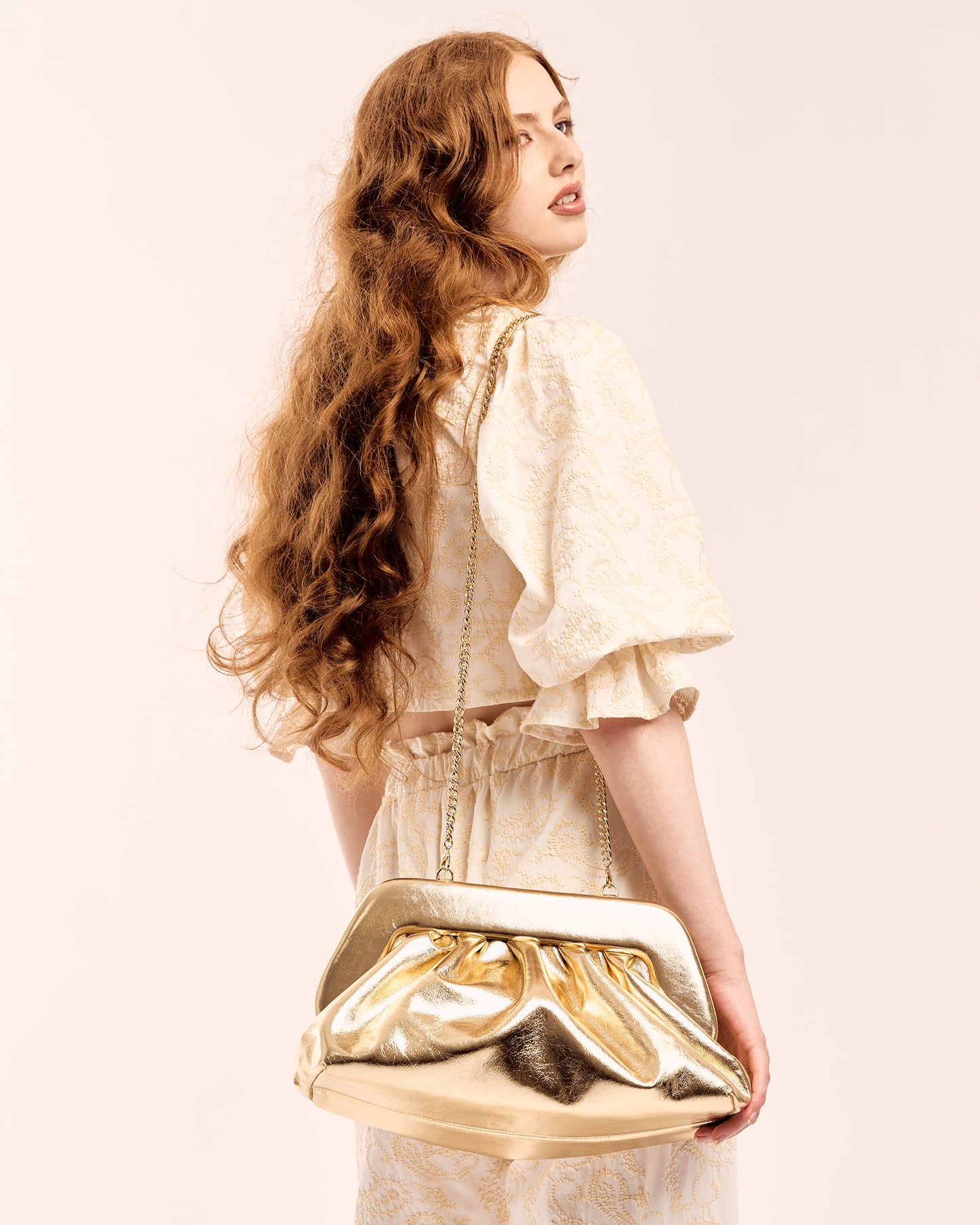 Margaux Clutch in Gold