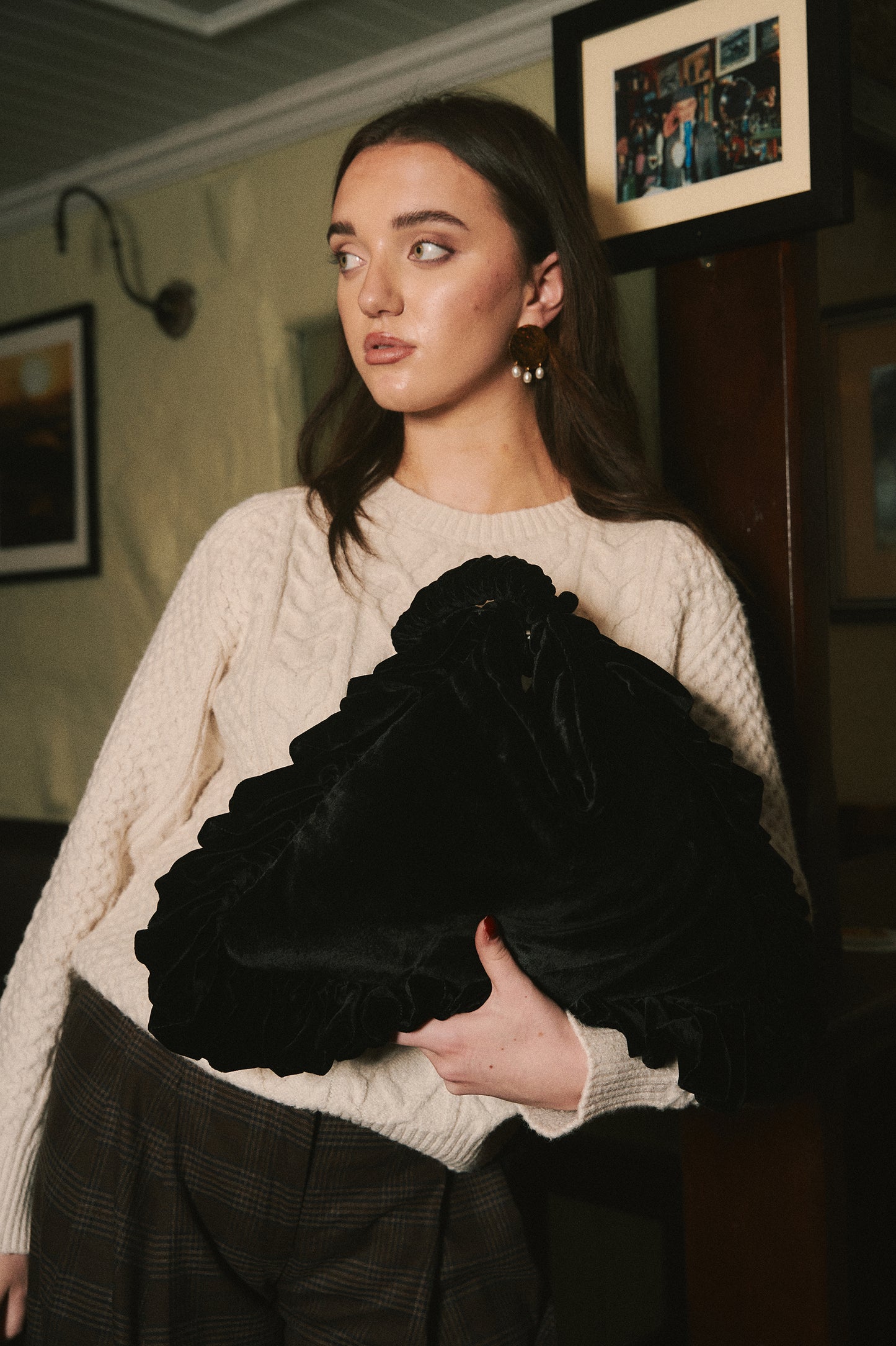 The Black Velvet/Silk Frill Milly