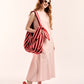 illy Beach Bag in Pink/Red Stripes