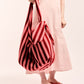 illy Beach Bag in Pink/Red Stripes