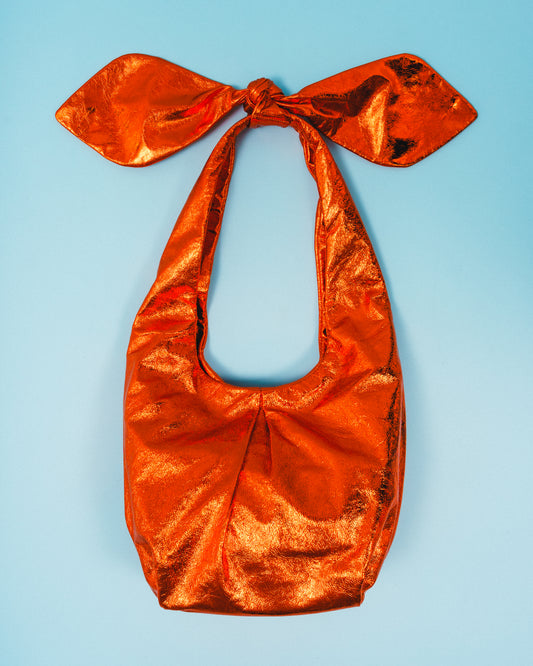 The Beau Bag - Orange Metallic