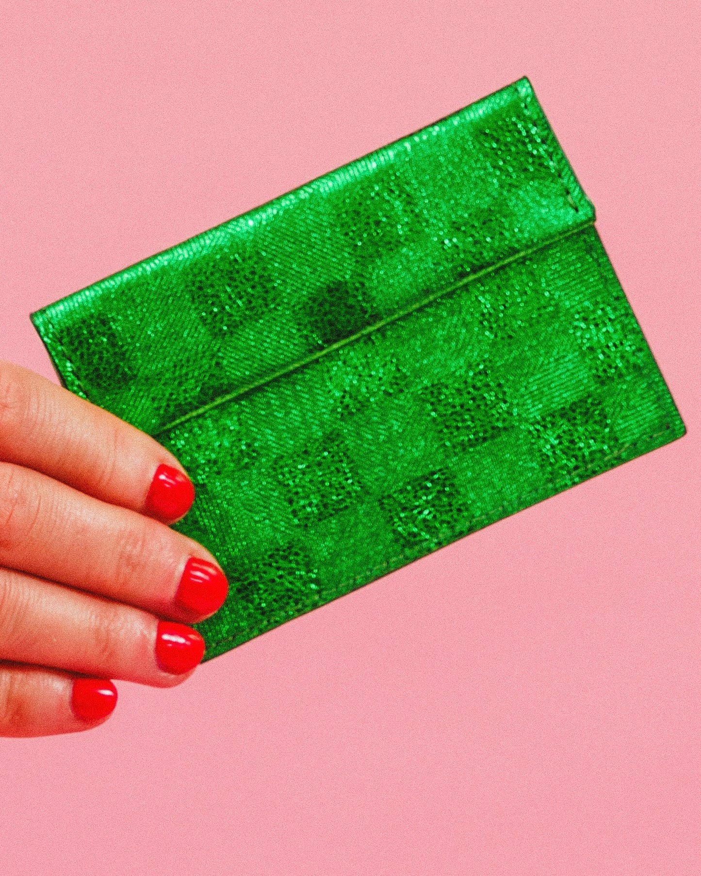 The Alice Cardholder - Metallic Green